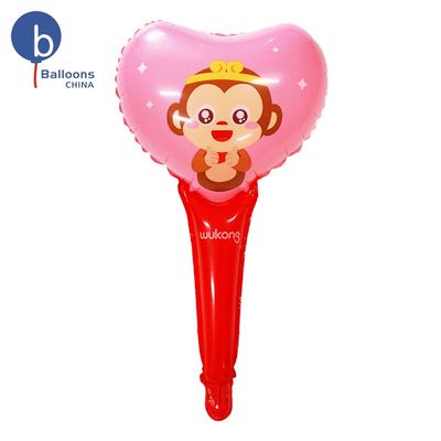 General Mold Clapper Shape Logo Printed Advertising Custom Cartoon Handheld Stick Foil Balloon Party